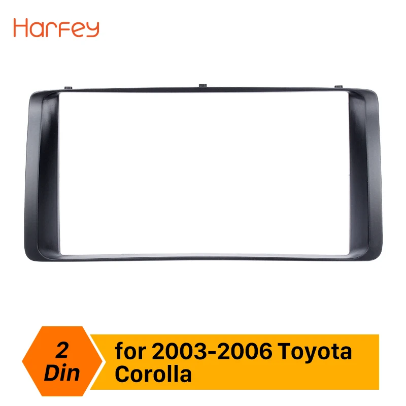 

Harfey Car Radio Fascia For 2003 2004 2005 2006 Toyota Corolla Stereo Dashboard Audio Frame CD Trim Bezel Refitting Indash