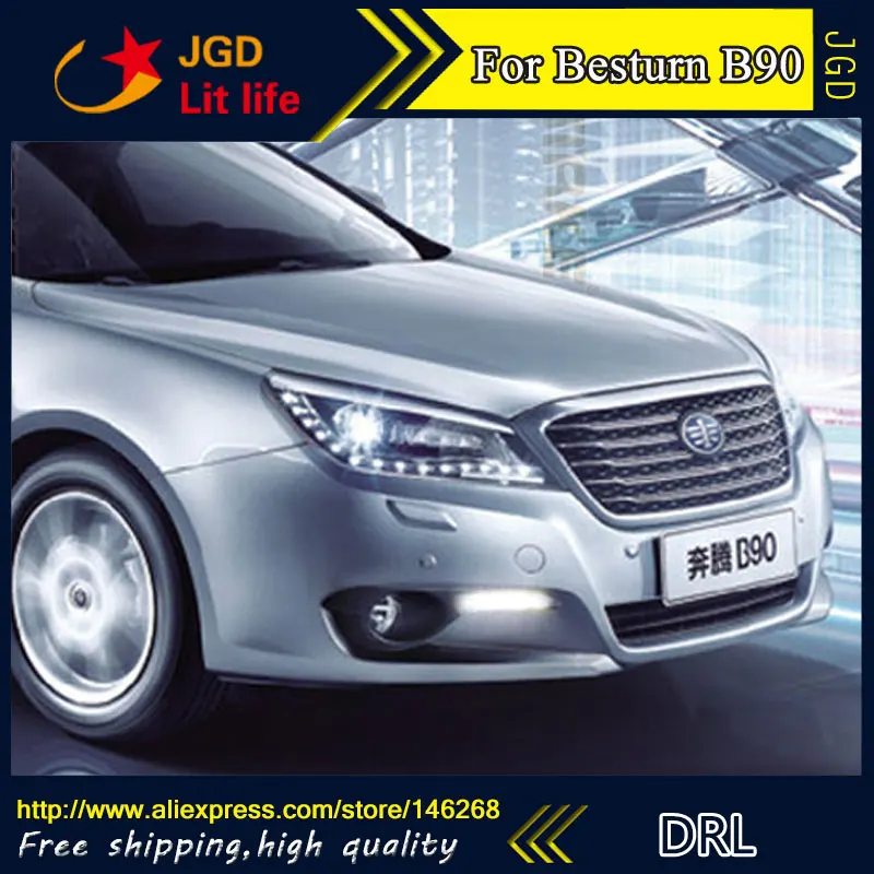 Бесплатная доставка ! 12В 6000K СИД DRL дневного света для besturn В90 противотуманная фара стайлинга автомобилей Бесплатная доставка ! 12В 6000K СИД DRL дневного света для besturn В90 противотуманная фара стайлинга автомобилей