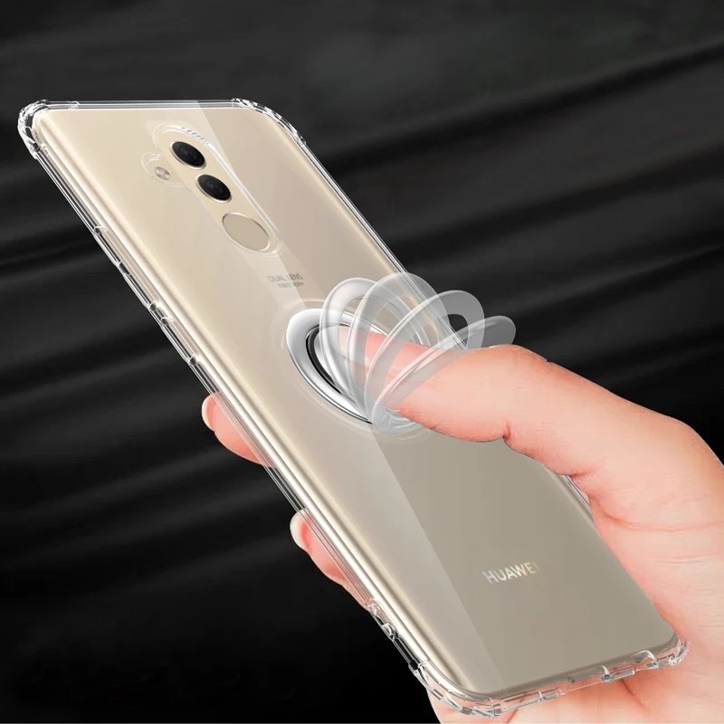 Чехол для Huawei Mate 20 Lite Роскошный прозрачный мягкий Силиконовый ТПУ чехол с полной