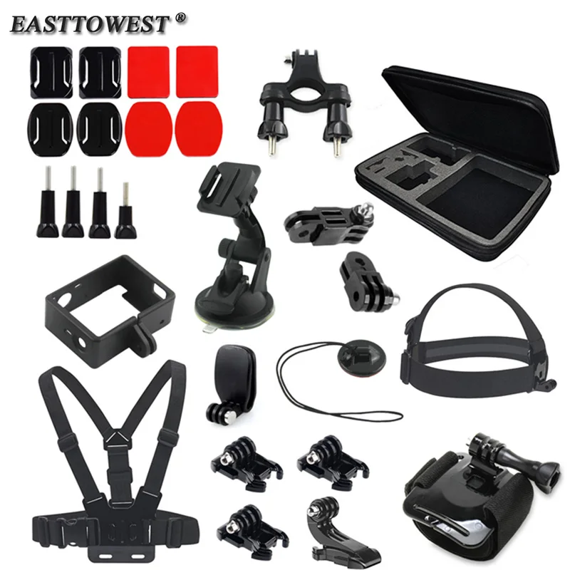 

Go pro Accessories Set Car Suction Stand Backpack Clip for Go Pro Hero 5 4 3+ SJCAM SJ4000 Xiaomi yi Eken h9r Action Camera kit