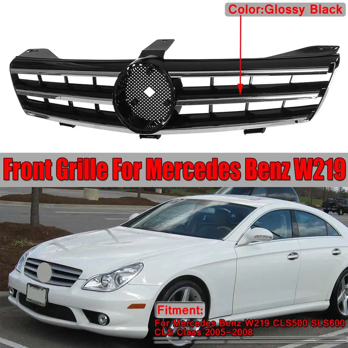 Передняя решетка гриль w222 передняя для Mercedes Benz CLS500 SLS600 CLS Class 2005 2008|Гоночные