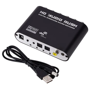 

FFYY-5.1 CH Audio Decoder SPDIF Coaxial To RCA DTS AC3 Digital To 5.1 Amplifier Analog Converter For PS3,DVD Player, Xbox