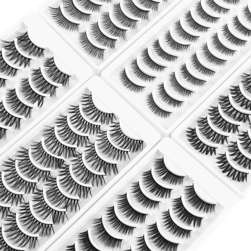 10 парт/компл. 3D Мягкие искусственные норковые волосы Накладные ресницы Wispy