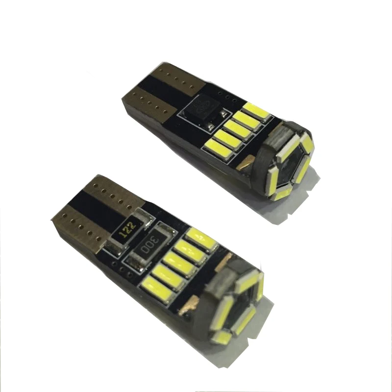 

2X clearance light T10-4014-15smd LED lamp beads constant current no polarity super decoding car driving door light small lamp