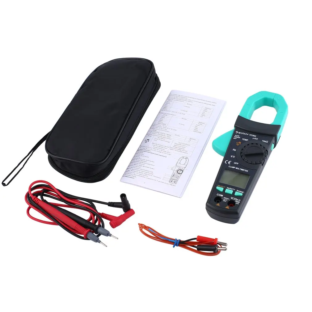 

Digital Clamp Meter VC902 DC/AC Volt Amp Ohm Diode Mini Multimeter Ammeter Multitester Current Voltage Resistance Tester Probe