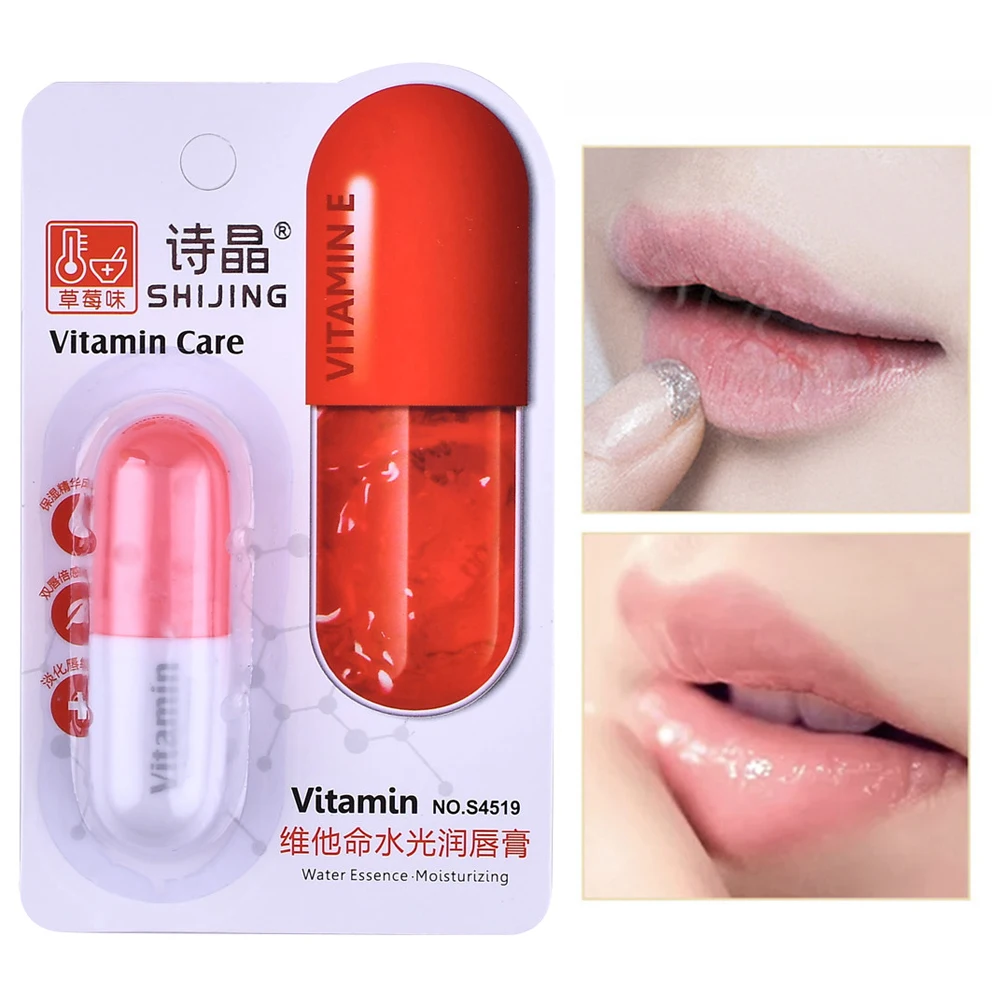 spesifikasi Vitamin Lip Balm Pelembab Bibir Pelindung Rasa Manis Memperindah Makeup Lipstik Gloss Kosmetik Warna TSLM2