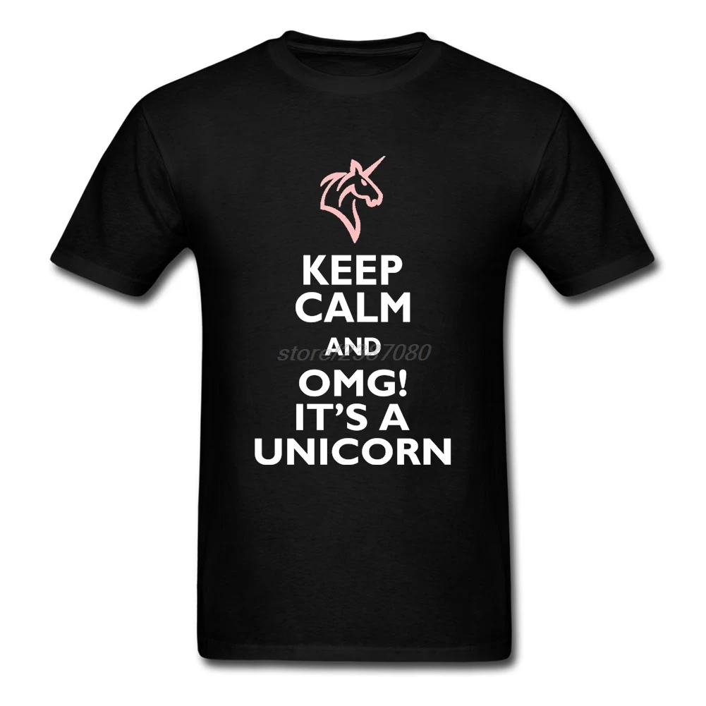 € la mode T shirts Gardez Le Calme Licorne Dr´le M¢le Chemise Courte Grande