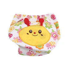 С героями мультфильмов детское нижнее белье для маленьких мальчиков подгузник для девочек кожаные штаны Тренировочные штаны нательные трусы животных Стиль ткань