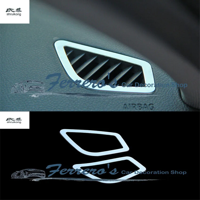 2pcs/lot Stainless Steel Car high position Air Conditioning Outlet Trim cover decoration for BMW 3-SERIES F30 320 328 2013 2014 |