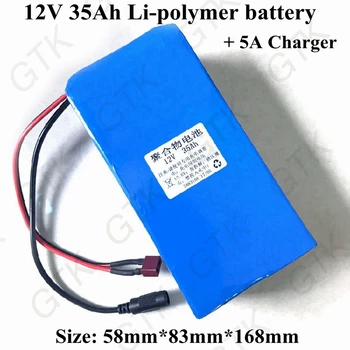 

12v lithium battery lithium polymer battery 35Ah 11.1v li-polymer battery pack for miner's lamp cctv pack battery + 5A charger