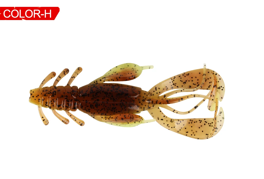 RoseWood 10.3cm 10.4g Soft Fishing Bait Crawfish Lures, Soft Plastic Fishing Lures For Fish Trout Walleye Paddle (1Pack5Pcs)  (10)