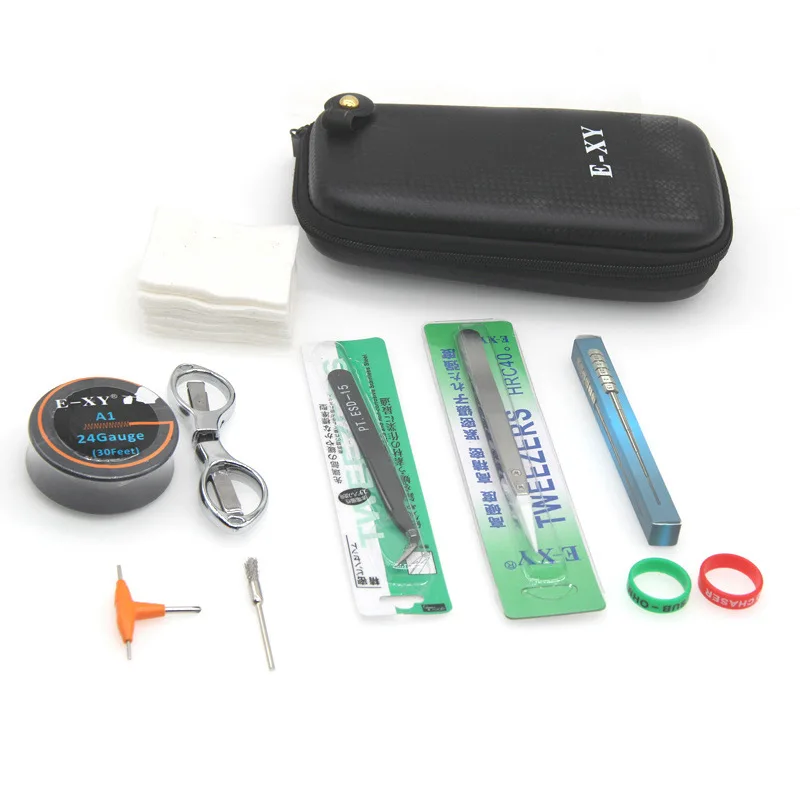 Электронная сигарета 15 в 1, набор инструментов для самостоятельной сборки, пинцет для катушки, плоскогубцы для RDA RDTA RTA, аксессуары для электронной сигареты, намоточный комплект