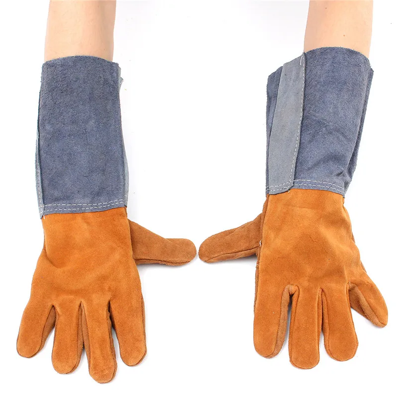 

Working Soft Welding Safety Gloves Welding Cowhide Leather Plus Gloves Heat Shield Cover For Protecting Hand Safety Gloves 1Pair