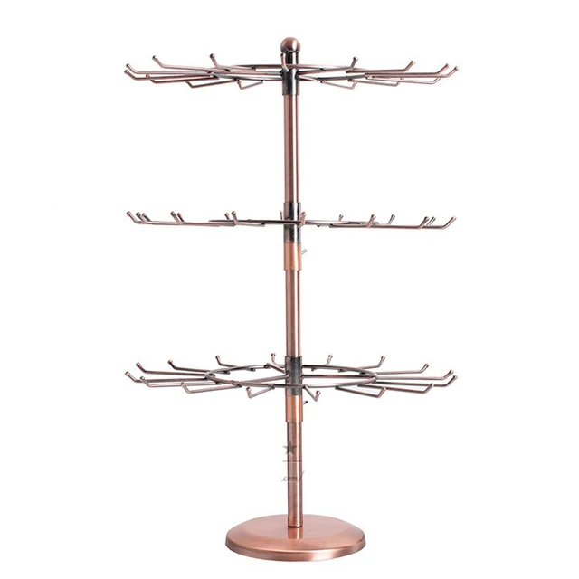 40Holds Borwn Jewellery Display Stands Metal Rotation Necklace Adorable Jewellry Display Stands 40Holds Borwn Jewellery Display Stands Metal Rotation Necklace Adorable Jewellry Display Stands
