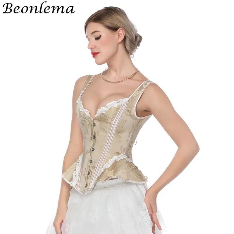 Корсет в стиле стимпанк Beonelma, винтажный корсет на спине, облегающий бюст, Бюстье и корсет, сексуальный женский утягивающий корсет