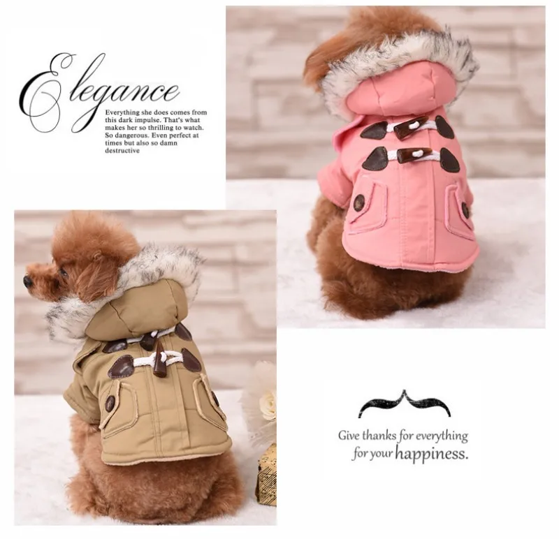 Теплая зимняя одежда для собак Одежда для домашних животных для маленьких собак французская одежда для бульдога флисовые куртки для собак