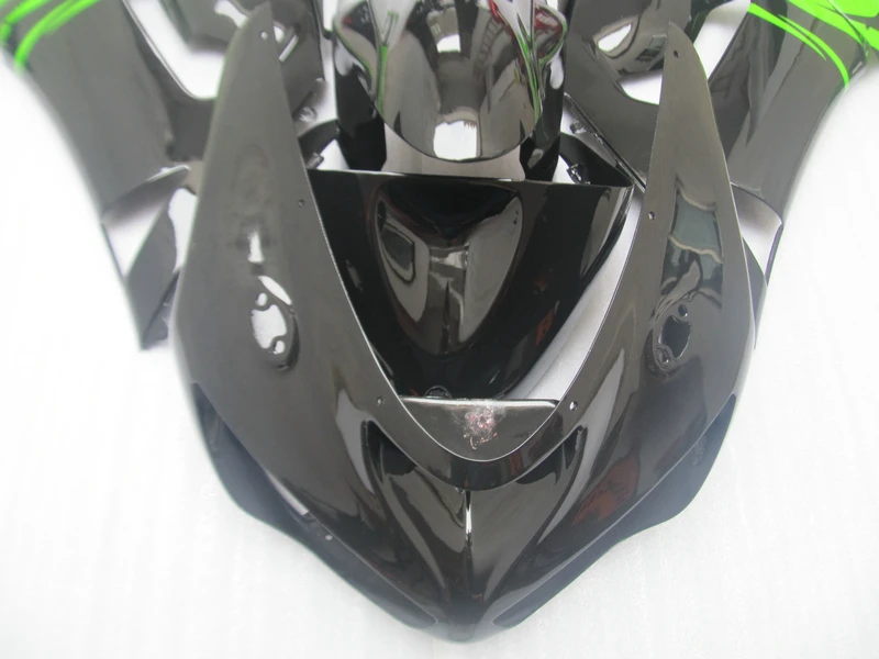 Комплекты обтекателей 100% подходит для Kawasaki NINJA ZX 6R 2005 2006 zx6r 05 06 зеленый черный