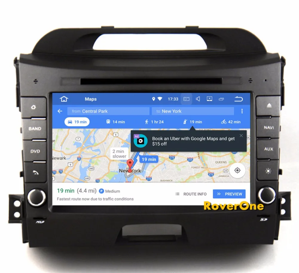 Flash Deal RoverOne Android 8.0 Octa Core Car Radio DVD GPS For Kia Sportage R 2013 2014 Touchscreen Multimedia Player Head Unit Bluetooth 2