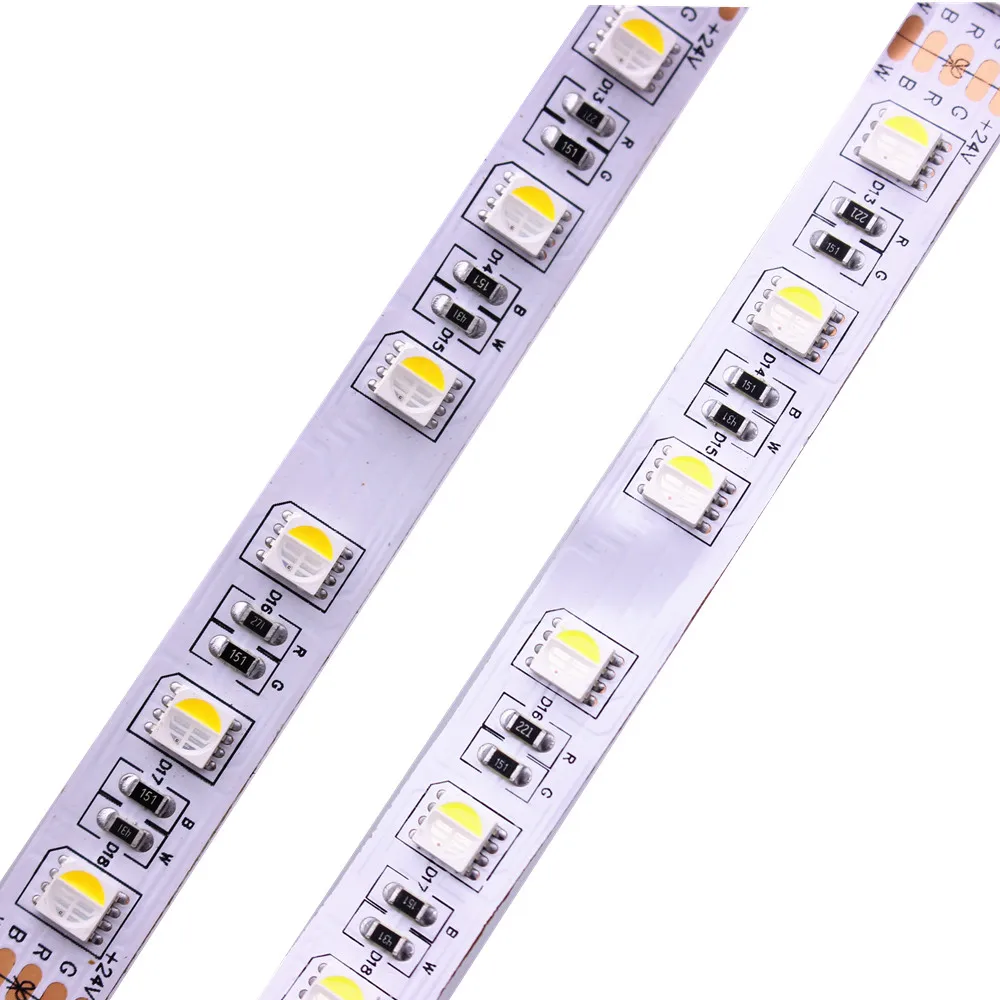 Светодиодный полосы DC24V RGBWW водонепроницаемый IP20 IP65 IP67 5050smd 60 Светодиодный/m 5 м/Roll RGBW светодиодный полосы свет Бесплатная доставка