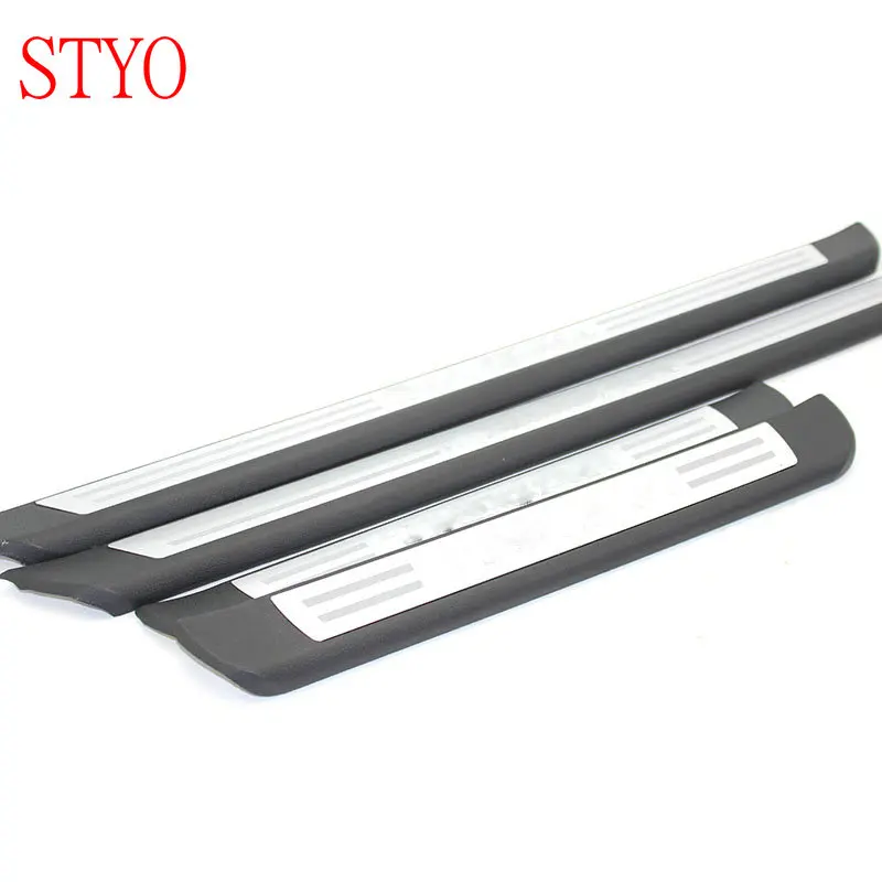 

STYO Entry Strip Protective Foil With Lettering Aviation Aluminium Car Welcome Pedal //door sill For VW Tiguan 2010-2017