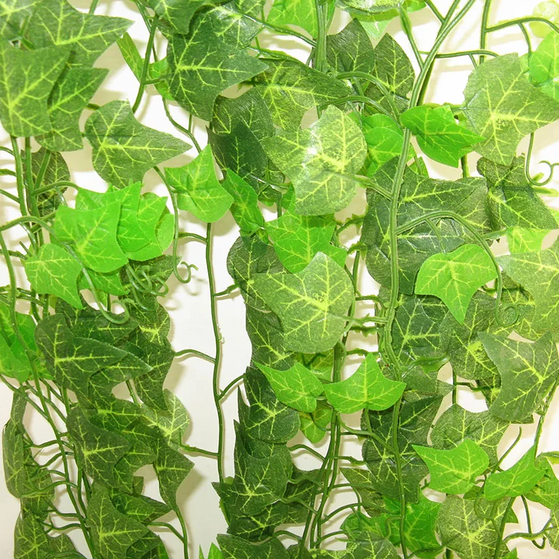 2,4 м новые искусственные плющи зеленые листья растения-гирлянды искусственная Виноградная лоза Листва Цветы домашний декор пластик искусственный цветок гирлянда из ротанга