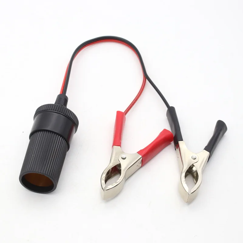 

New Car Battery Pump Clip Charger Cable Terminal Clip-on Cigarette Lighter Power Socket Adapter Adaptor 12V Sockets