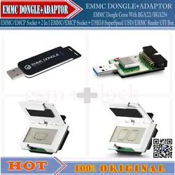 EMMC Dongle поставляется с BGA221/BGA254 EMMC/EMCP разъем + 2 в 1 EMMC/EMCP разъем + USB3.0 SuperSpeed USD/EMMC Reader UFI коробка