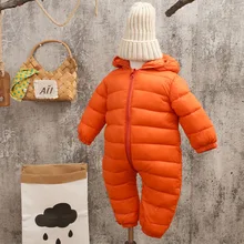 Baby rompers snow wear Christmas gift for baby clothes Winter thermal cotton outwear baby one pieces cotton rompers