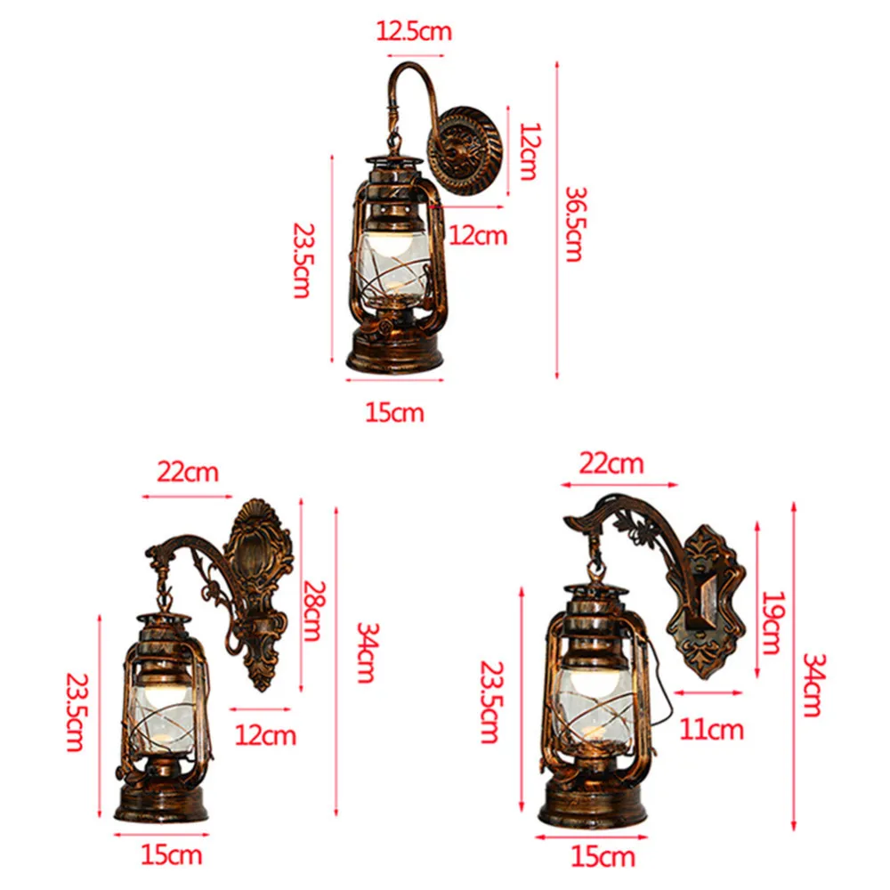 Kaigelin настенные бра винтажная настенная лампа E27 светодиодная лампа Лофт ретро настенный светильник лампы светильник антикварное стекло промышленный настенный светильник