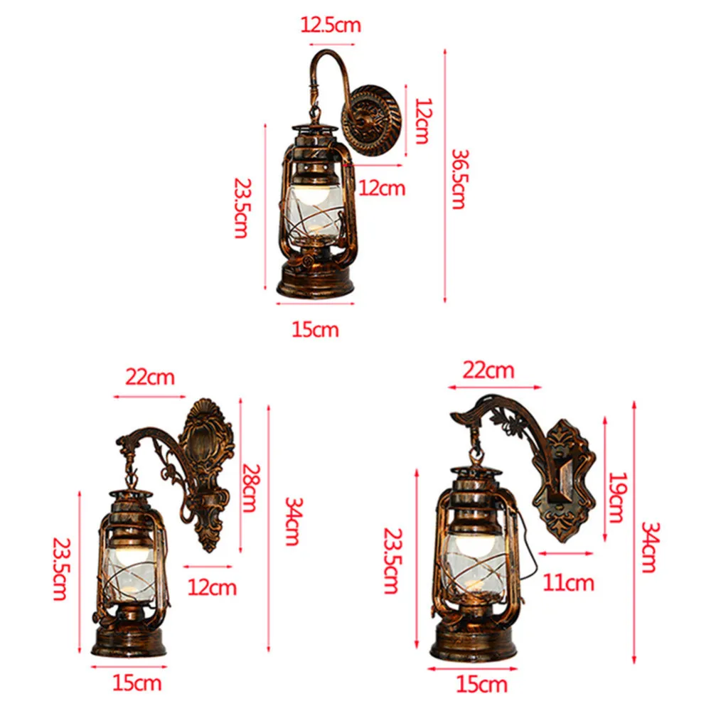 Kaigelin Wall Sconces Vintage Wall Lamp E27 LED Bulb Loft Retro Wall Luminaire Lamps Fixture Antique Glass Industrial Wall Light Kaigelin Wall Sconces Vintage Wall Lamp E27 LED Bulb Loft Retro Wall Luminaire Lamps Fixture Antique Glass Industrial Wall Light