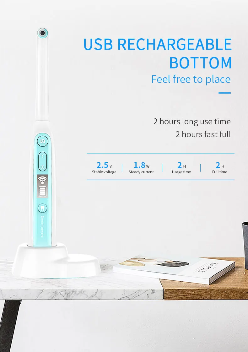 Vídeo para Ios Inspeção de Dentes sem Fio wi Endoscópio Dental Oral Ajustável Luzes Led Câmera Intraoral hd Android fi 8 14 Câmeras de vigilância
