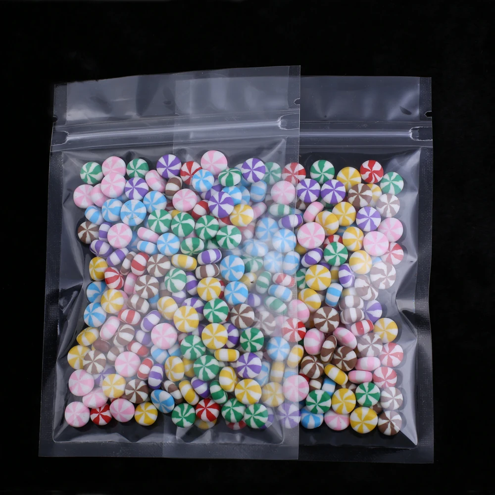 9x13cm,100 X High Transparency Pet Plastic Ziplock Bags, Flat Bottom