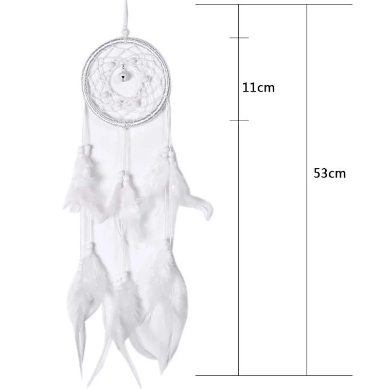 Летающий ручной работы стены колокольчики Ловец снов подарки Ловец снов перьевой кулон креативный для дома автомобиль подвесное украшение - Цвет: C