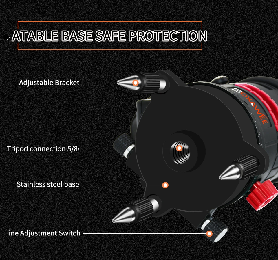 GOXAWEE лазерный уровень, 5 лазерных линий, 6 точечный, 3D, самонивелирующийся, портативный, 360 градусов, вертикальный, горизонтальный, наружный режим, диагностические инструменты