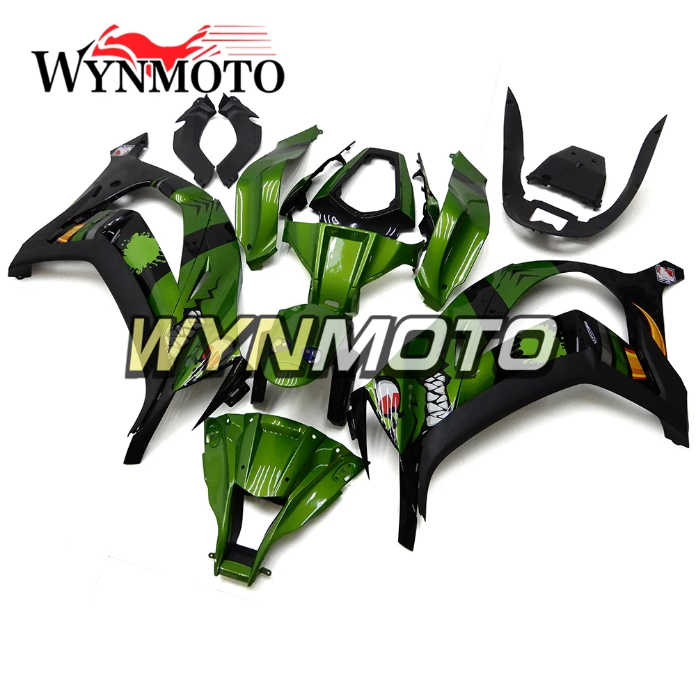 

Complete ABS Injection Fairings For Kawasaki ZX-10R ZX10R 2011 - 2015 11 12 13 14 15 Motorbike Cowlings Bodywork Green Eyes