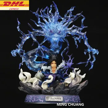

NARUTO Ray kylin Uchiha Statue Sasuke Bust Full-Length Portrait With LED Light GK Action Figure Collectible Model Toy BOX J329