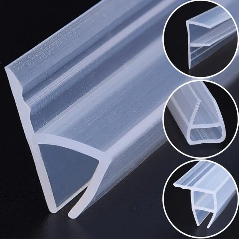 Силиконовая Резина 100 см H/F/U/угловой тип Применимая толщина стекла 6 мм уплотнительная полоса для безрамных стеклянных душевых дверей и окон