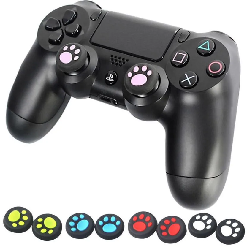 

1 Pairs Cat's Paw Silicone Gel Thumb Grips Caps For Nintendo Switch Controller gamepad joystick good skidproof