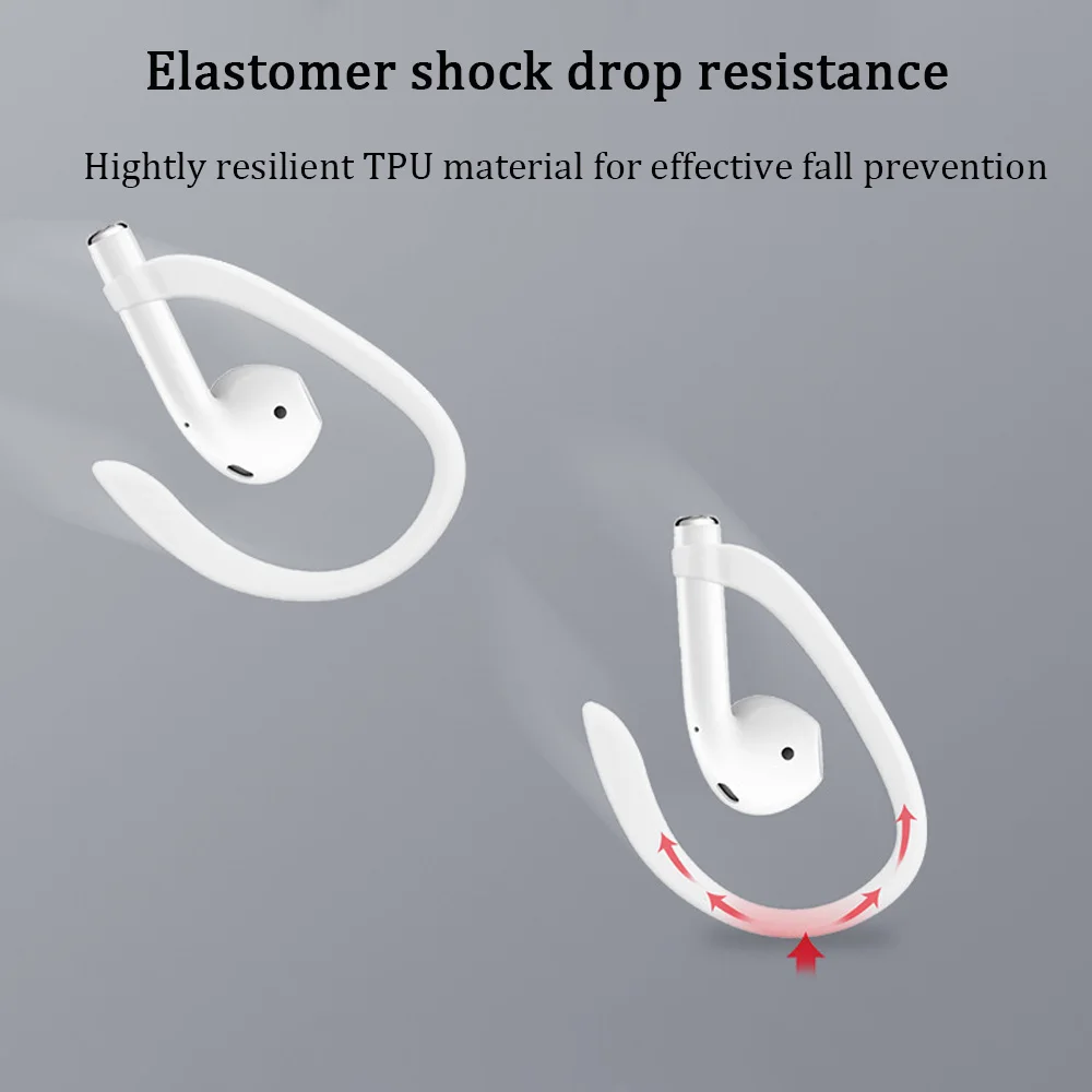 1Pair Silicone Protective earhooks holder secure for airpods apple wireless headphones accessories 1:1 Sports Anti-lost ear hook