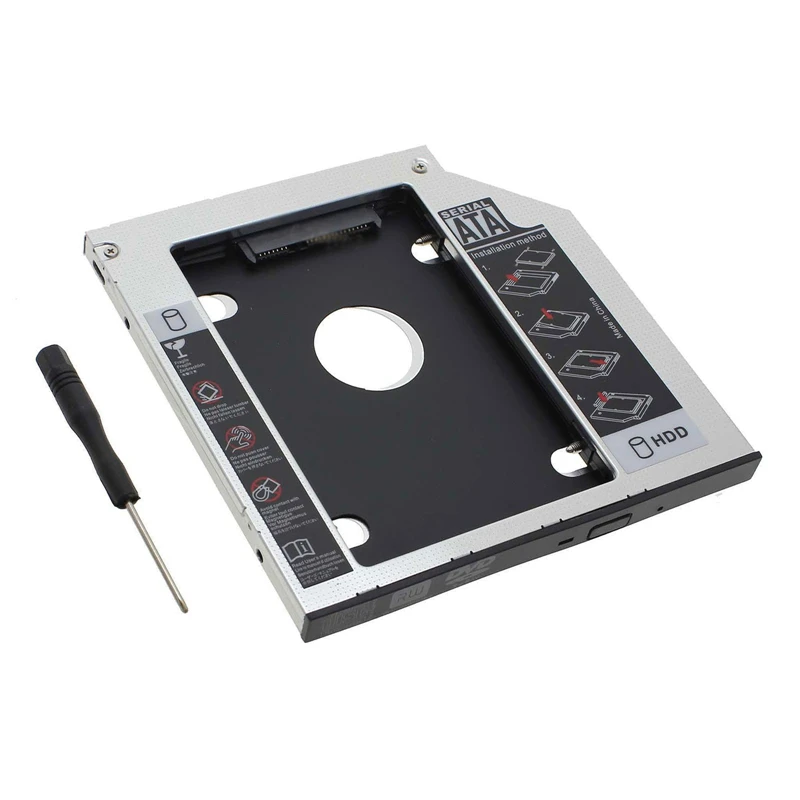 Универсальный SATA 2-й жесткий диск SSD HDD Caddy bay адаптер для HP DELL ASUS ACER TOSHIBA SAMSUNG LENOVO SONY