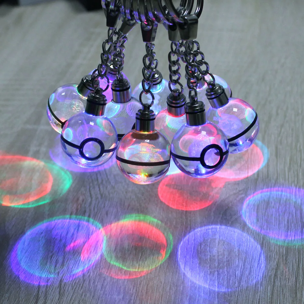 Горячая Charmander Eevee 3D гравировка стеклянный шар лампа Pokemon Go Новинка светильник светодиодный брелок красочный кулон детский подарок