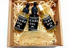 Gift Set Natural & Organic Beard Oil with Beard Comb – BEST DEAL! Leave-In Conditioner for Groomed Beard Growth