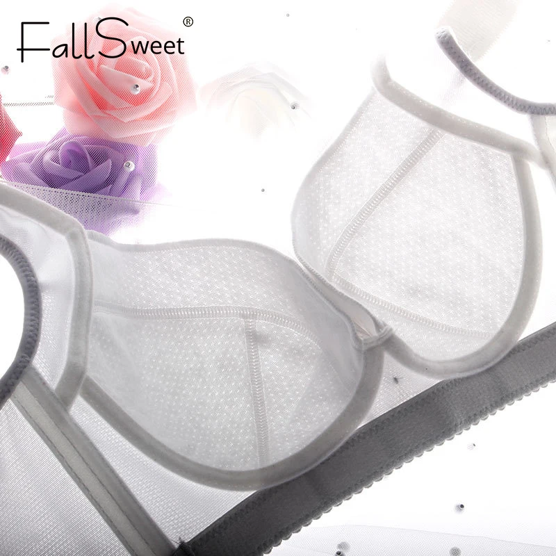 Женский бюстгальтер без подкладки FallSweet удобный косточек с тонкой чашкой большие