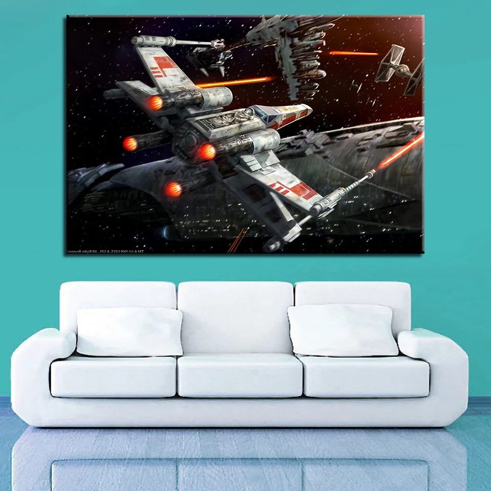 

DIY photo custom,3d Diamond Painting Cross Stitch kits 5D Full square Mosaic Diamond Embroidery Star Wars X-Wing Aircraft JS4150