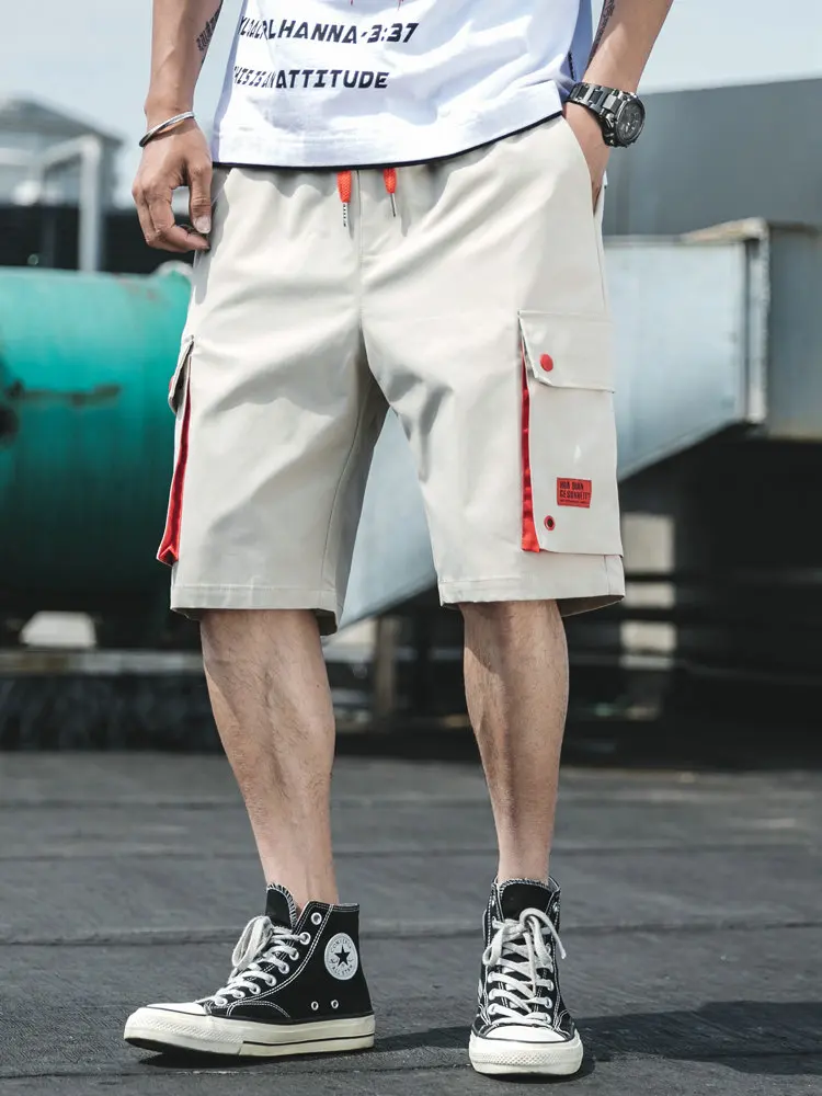Мужские летние шорты в стиле сафари в стиле хип-хоп, мужские винтажные шорты для бега, мужские военные шорты с большими карманами, бермуды