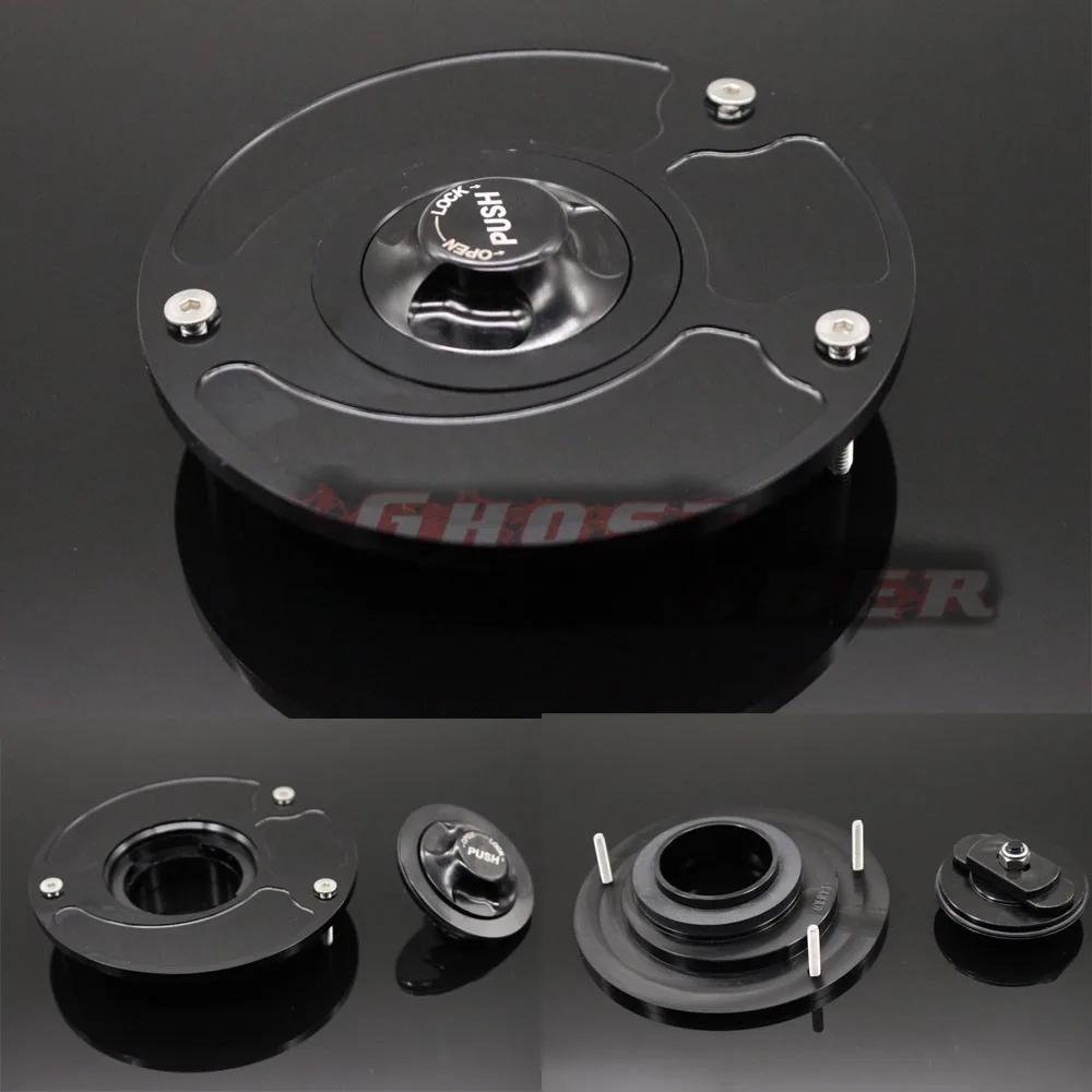 

high quality motorcycle parts aluminum alloy gas fuel petrol tank cap cover black fuel cap fits for HONDA CB1000R 08-11