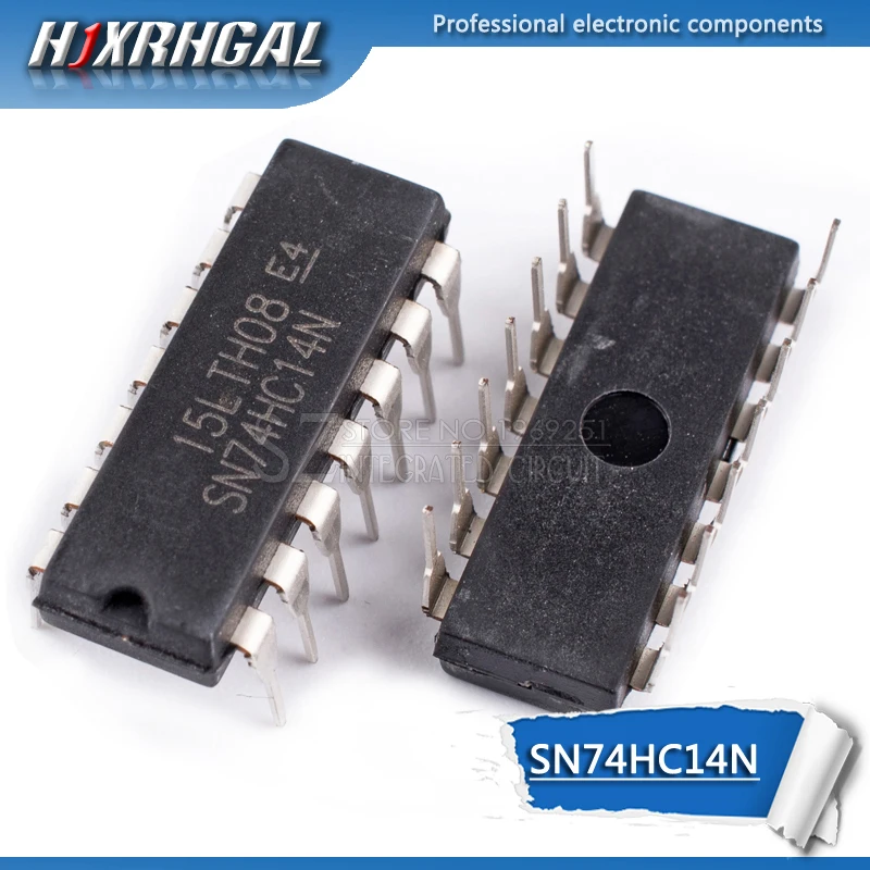 10pcs//lot SN74HC14N 74HC14 SN74HC14 DIP-14 Inverters Hex Schmitt-Trigger