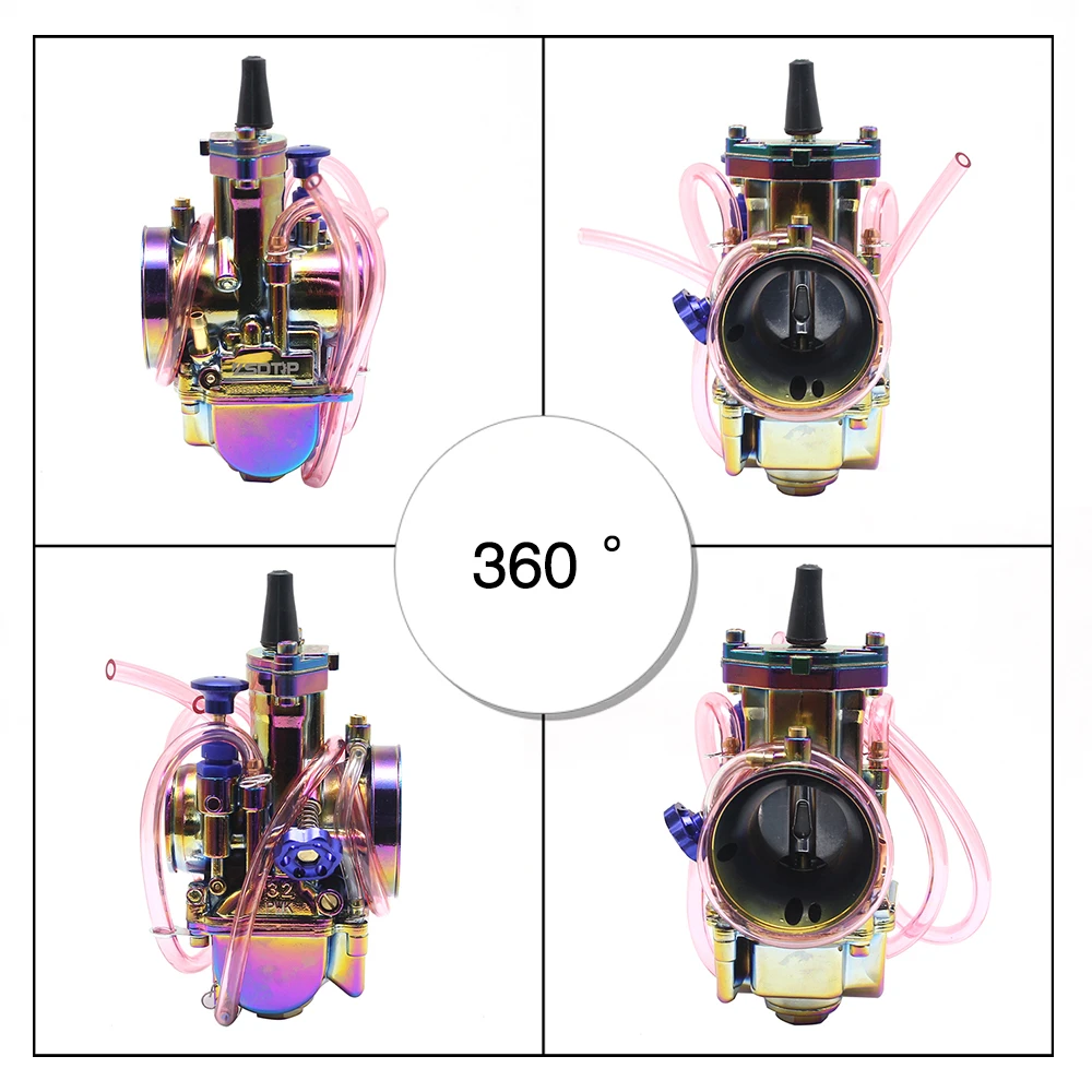 ZSDTRP Colorful PWK Carburetor Motorcycle 2/4T Engine Scooters Dirt Bike ATV 28 30 32 34mm with Power Jet Racing Motor For 250CC