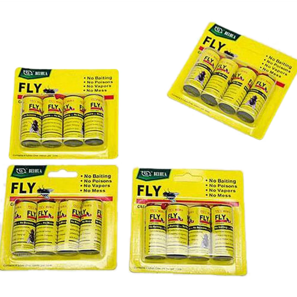 

16 Rolls/Pack Insect Bug Fly Glue Paper Catcher Trap Ribbon Strip Sticky Fies