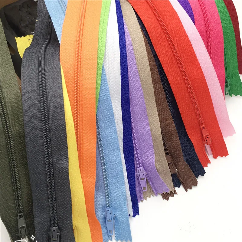 

5pcs 60cm (24Inch) 20/color Nylon Coil Zippers Tailor Sewer Craft #3 close End U Pick